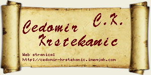 Čedomir Krstekanić vizit kartica